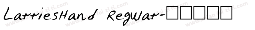 LarriesHand Regular字体转换